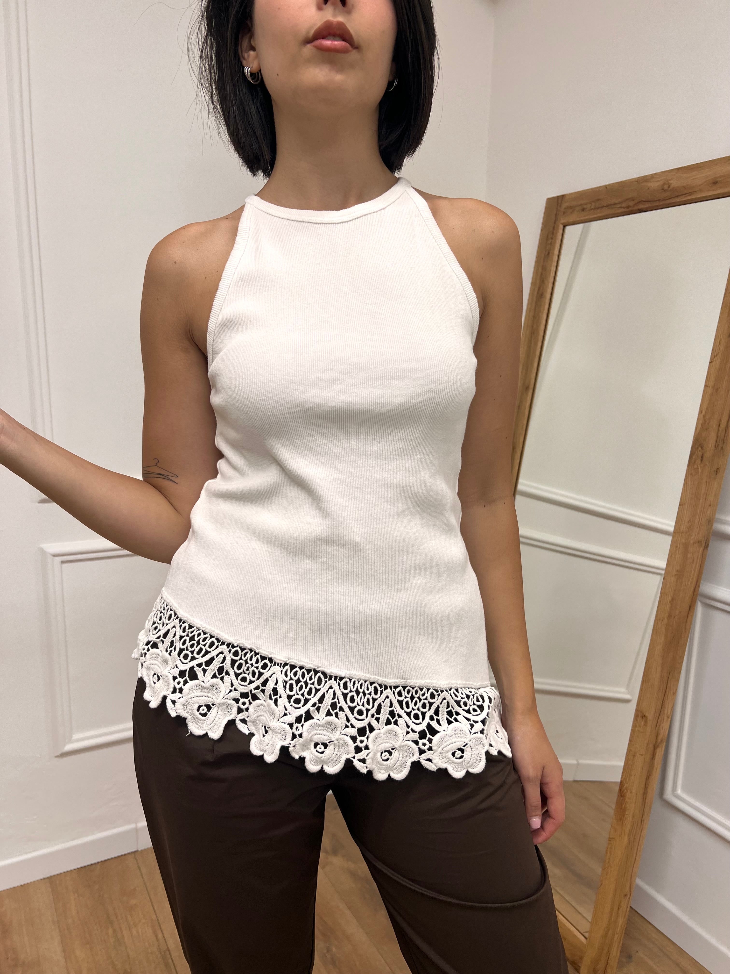 CANOTTA COSTINE PIZZO ASIMMETRICO BIANCO SUSY MIX