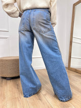 DENIM VITA ALTA “SUSY ROSE” BLU MEDIO