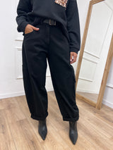 PANTALONE CARGO VITA ALTA MELISSA NERO SUSY MIX
