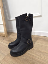 STIVALE BIKER PELLE SULLIVAN NERO N.6