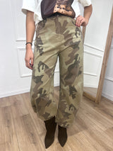 PANTALONE OVETTO CAMOUFLAGE VERDE SUSY MIX