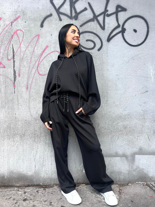 SUSY MIX COMPLETO FELPA & PANTALONE DONATELLA NERO