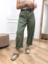 PANTALONE COTONE BALLON  STELLINA MILITARE SUSY MIX