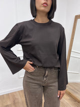 T-SHIRT GIROCOLLO MANICA CAMPANA MORO SUSY MIX