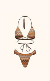 BIKINI TRIANGOLO ALTO E SLIP FISSO MULTICOLOR ME FUI