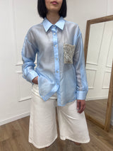 CAMICIA CON TASCA A TOPPA PAILLETTES MIRA CIELO SUSY MIX