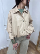 BOMBER ECO TRAMA INTRECCIATA BOTTEGA BEIGE SUSY MIX
