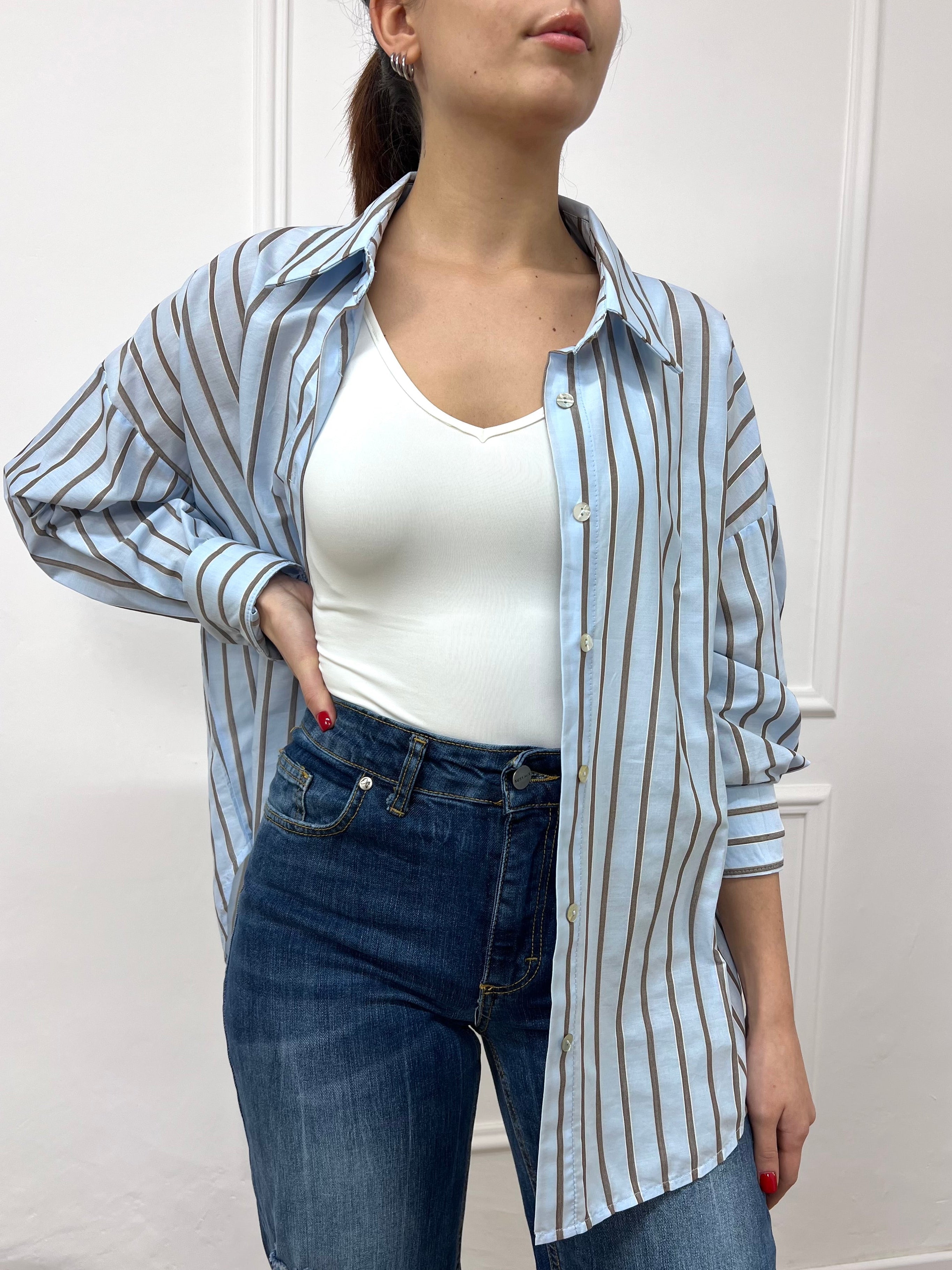 CAMICIA OVER GESSATA PENNY CELESTE SUSY MIX