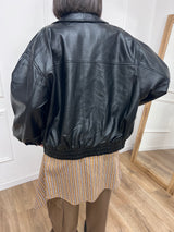 BOMBER ECOPELLE DOPPIOPETTO VILMA NERO
