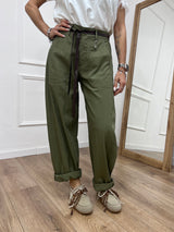 PANTALONE BALLON STELLINA CUPRO MILITARE SUSY MIX