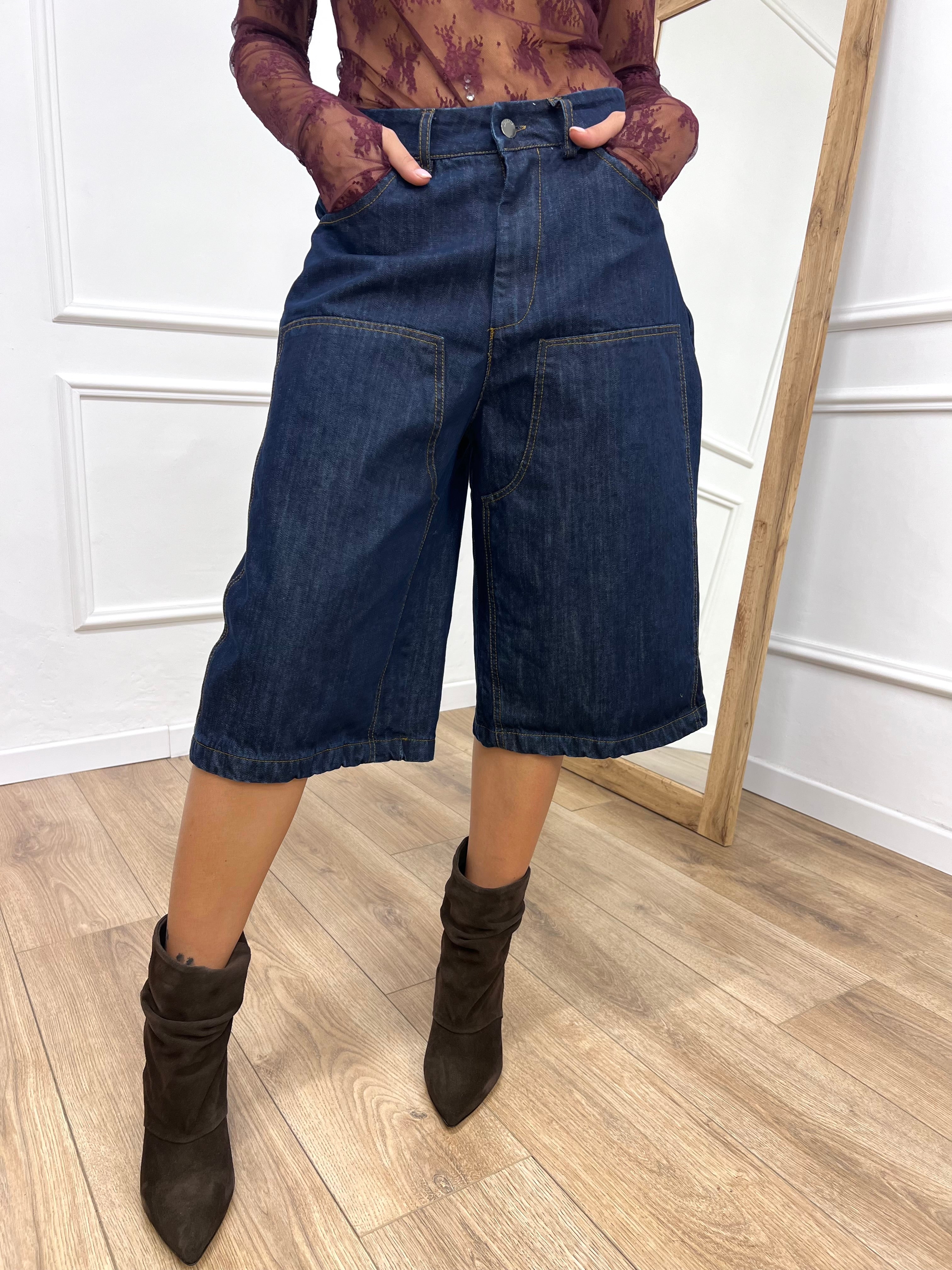 BERMUDA DENIM UTILITY GAIA BLU ZERO SUSY MIX