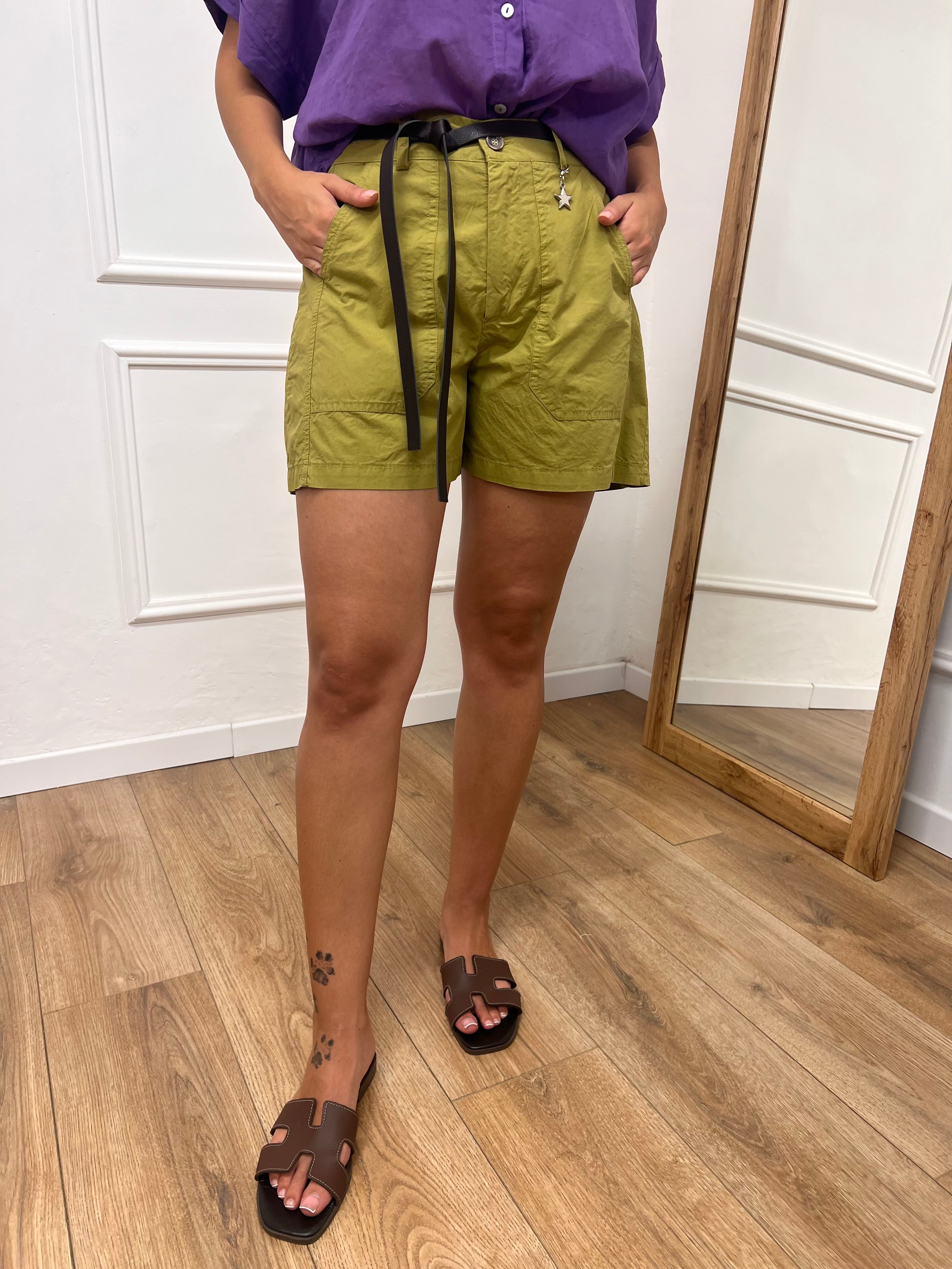 SHORT STELLINA TELA PARACADUTE OLIO SUSY MIX