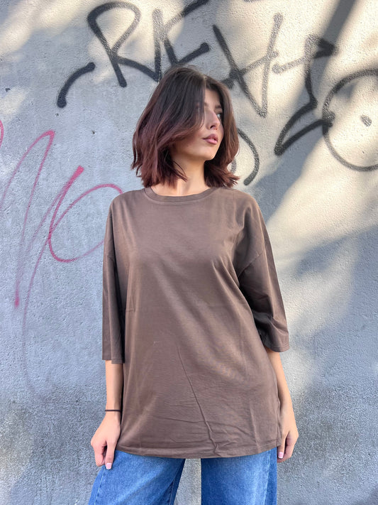 SUSY MIX T-SHIRT OVER M/MANICA. FLORA MORO