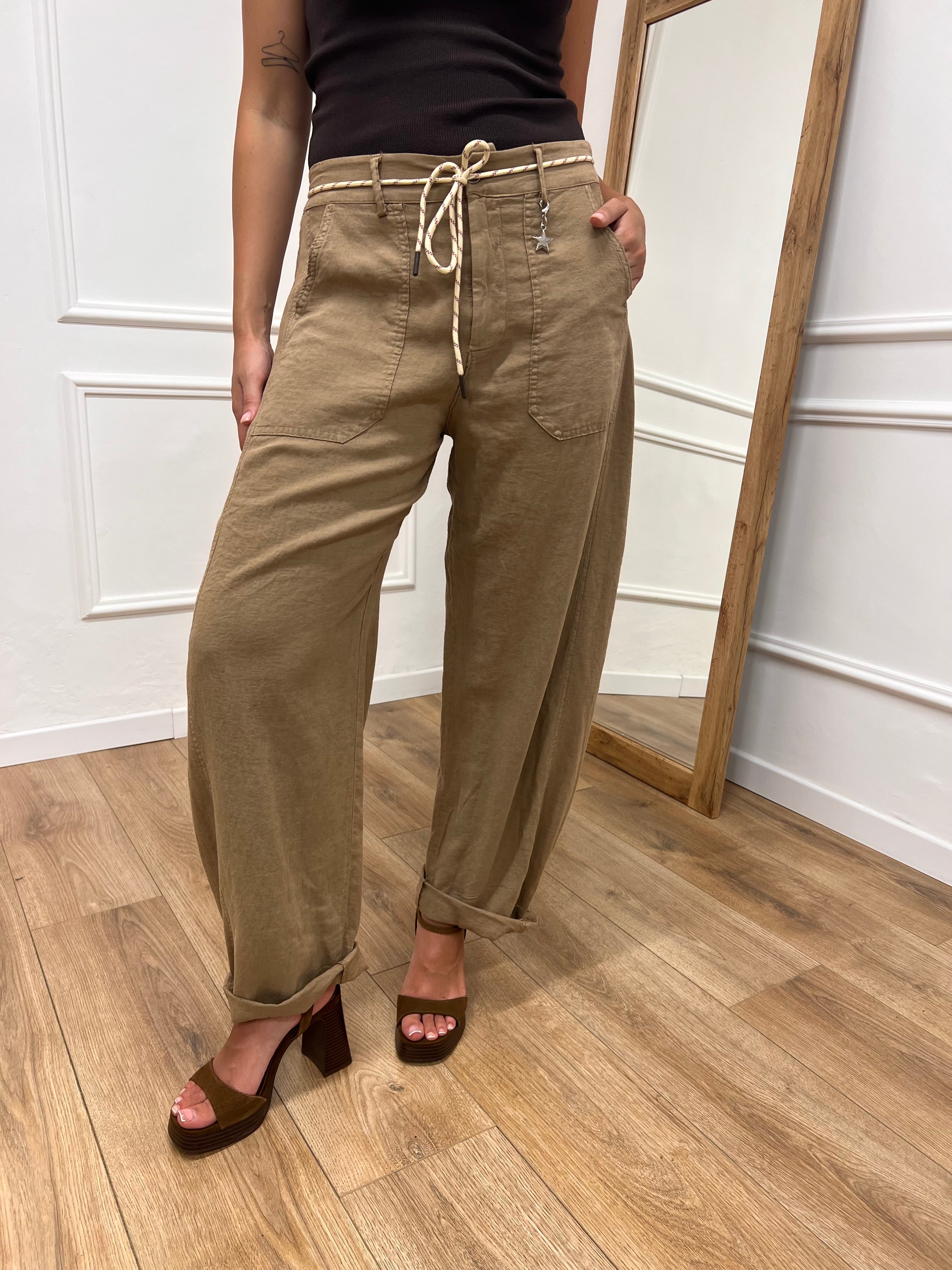 PANTALONE BALLON STELLINA LINO SABBIA SUSY MIX