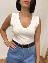 CANOTTA FIT SCOLLO V ADEL BIANCO SUSY MIX