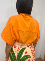 CAMICIA LUNGA MUSSOLA M/C BOTTONI JALE ARANCIO SUSY MIX