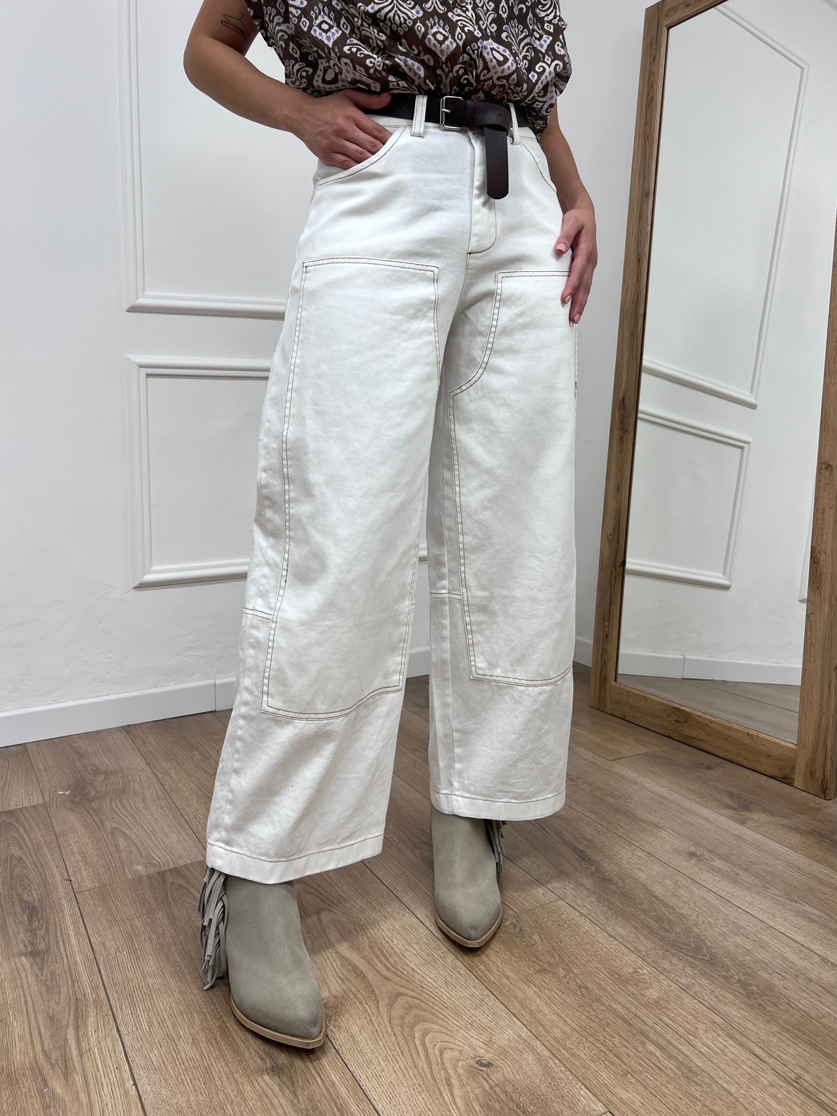 PANTALONE DENIM BULL OSAKA BIANCO SUSY MIX