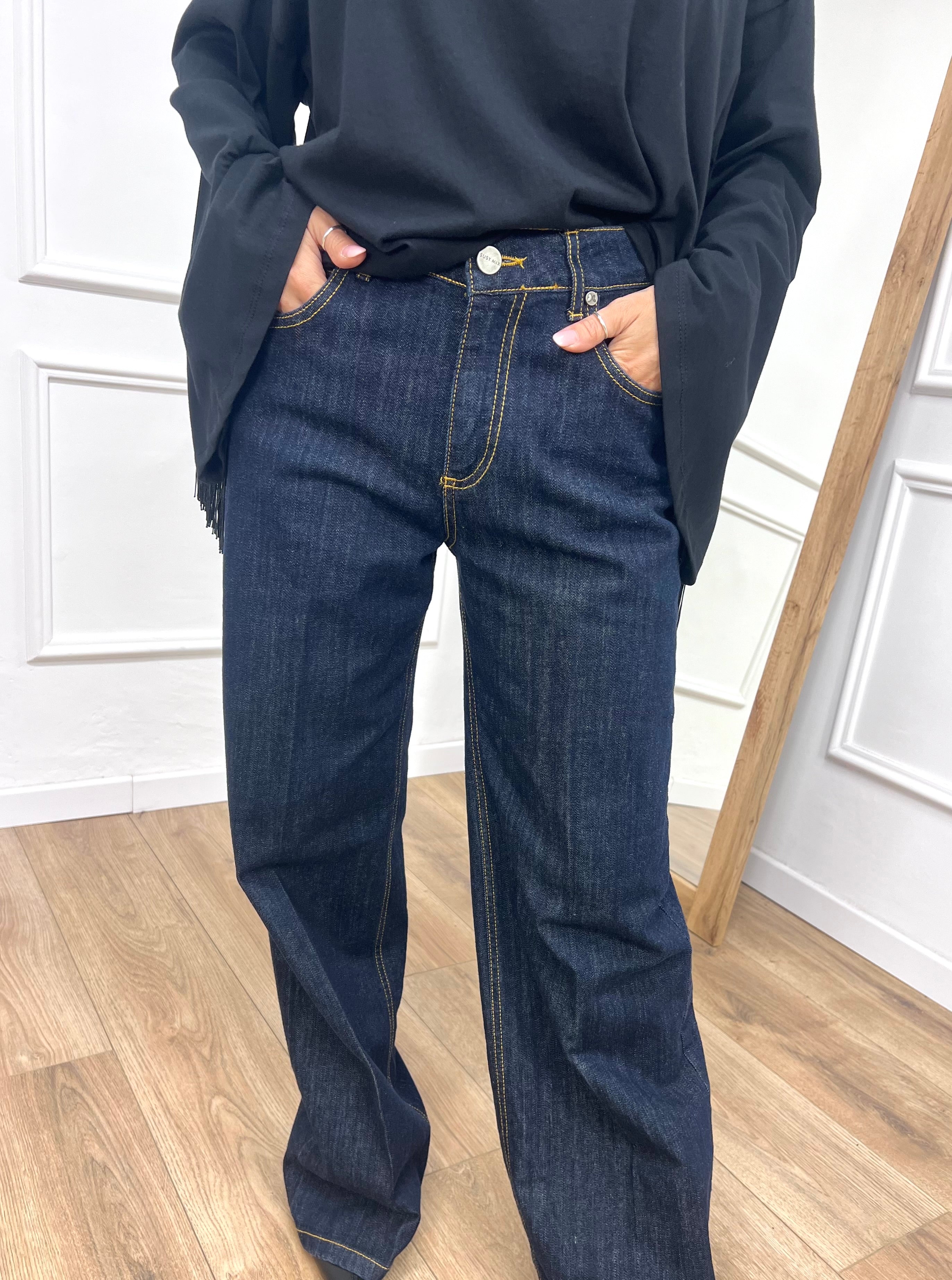 DENIM VITA ALTA PALAZZO JELISA BLU ZERO SUSY MIX