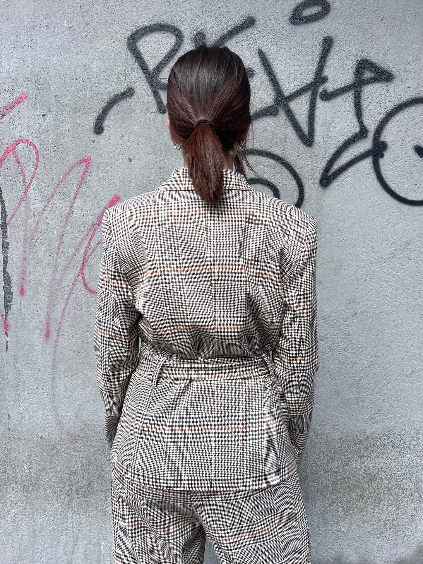 SUSY MIX GIACCA FIT CON CINTURA VITA GALLES IRINA MORO
