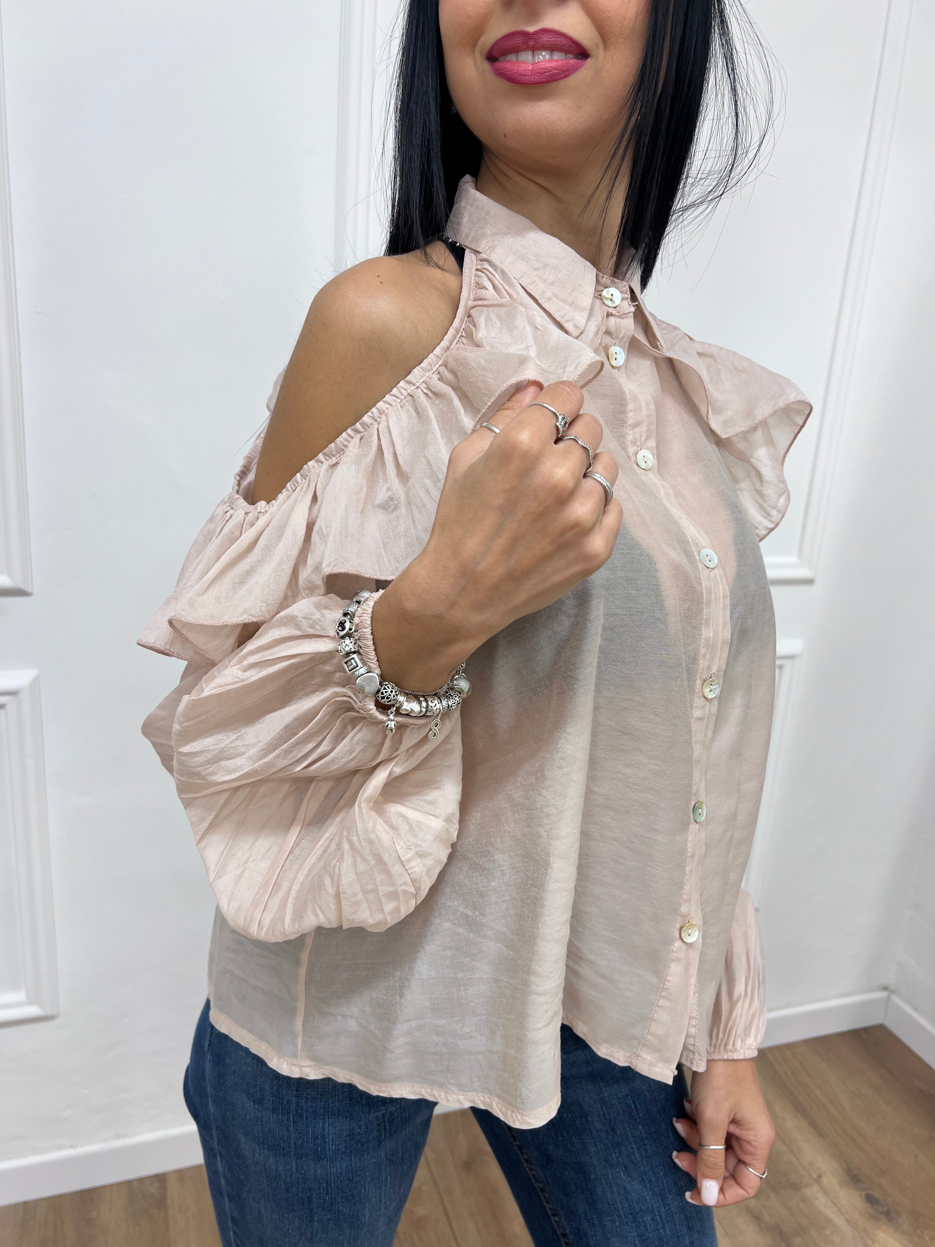 BLUSA CUT OUT ROUCHES ALENA CIPRIA SUSY MIX