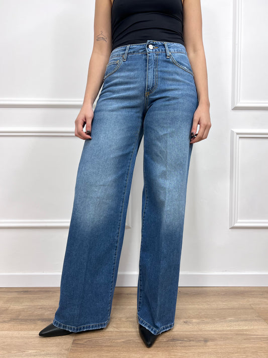SUSY MIX DENIM VITA ALTA PALAZZO JERIKA BLU
