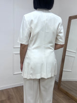 GIACCA M/M MONOPETTO BOTTONI ORIANA LATTE SUSY MIX