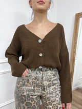 CARDIGAN CROP FILO BOTTONI GIOIELLO MORENA MORO SUSY MIX