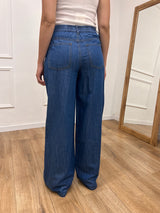 PANTALONE DENIM CHAMBRAY VITA REGOLARE ZERA BLU