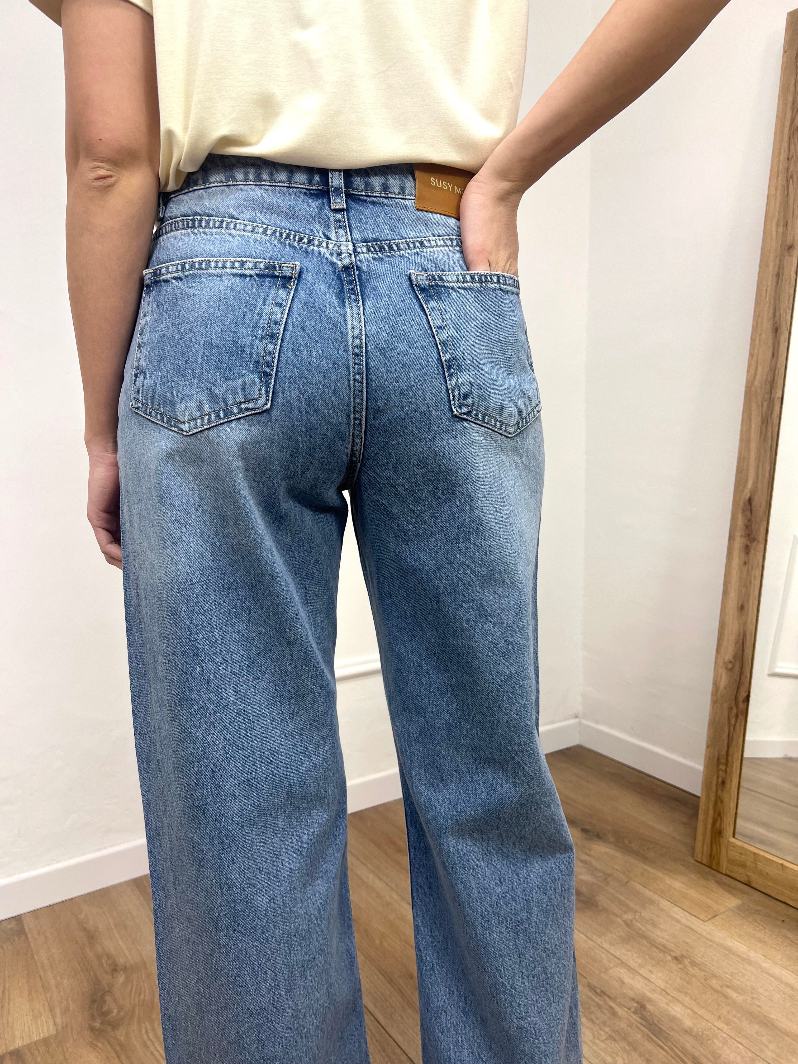 DENIM WIDE LEG ARIANNA LEO  LIGHT BLU SUSY MIX