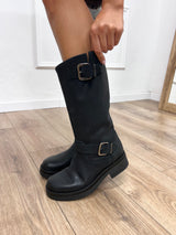STIVALE BIKER PELLE SULLIVAN NERO N.6