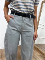 PANTALONE OVETTO EFFETTO DENIM GRIGIO SUSY MIX