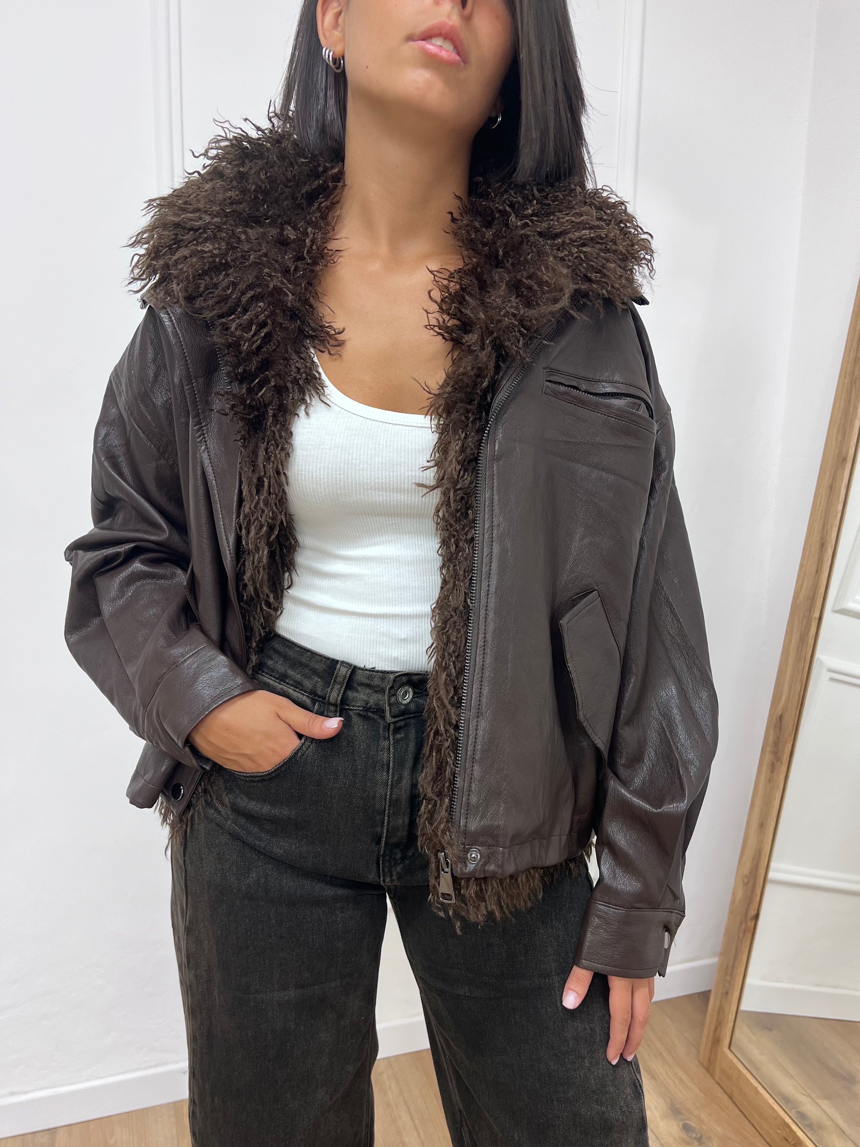 GIACCA 3 in 1 ECOPELLE + GILET MONGOLIA VITTORIA MORO