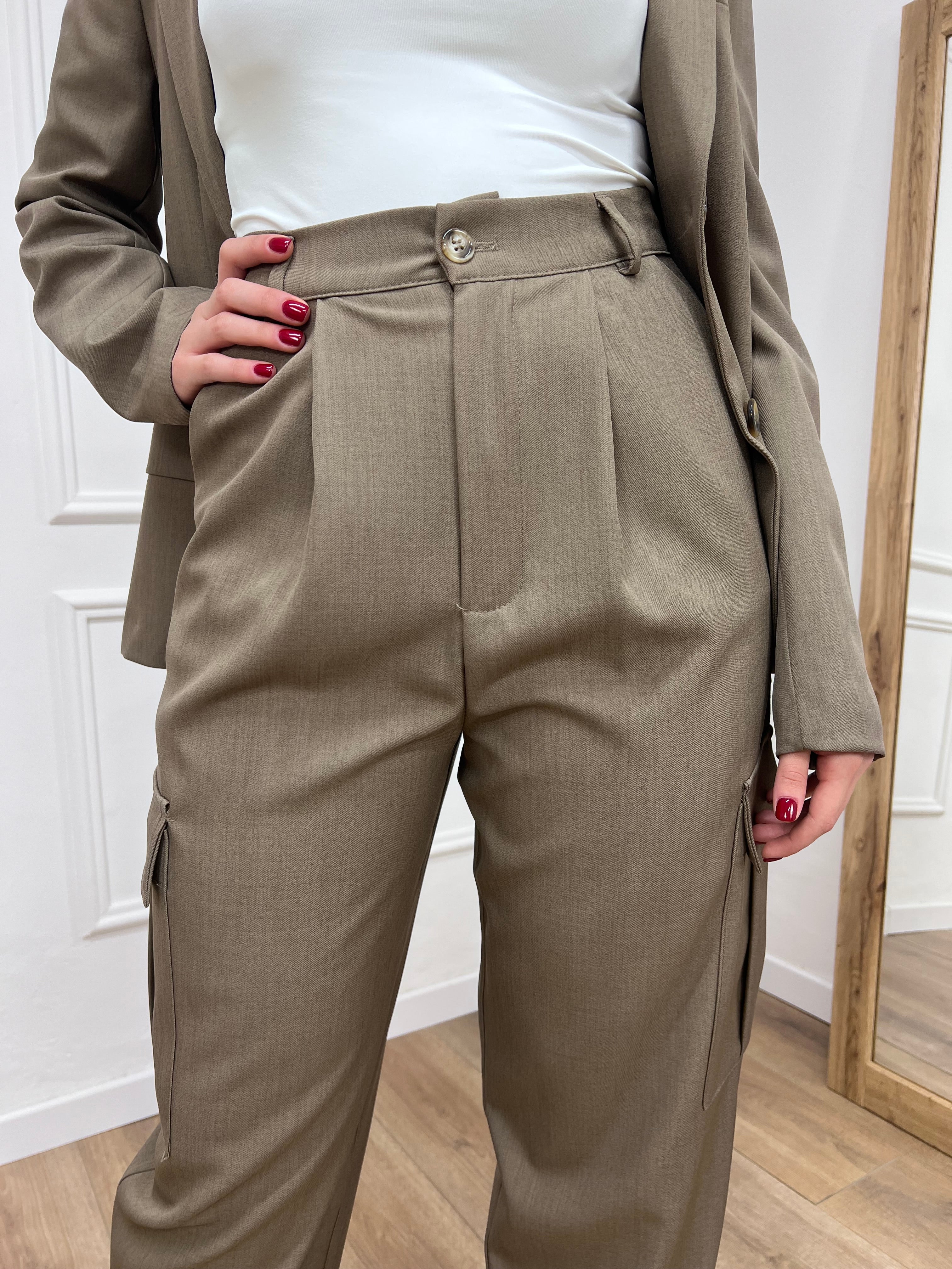 PANTALONE VITA ALTA CARGO CECILIA CACHA SUSY MIX