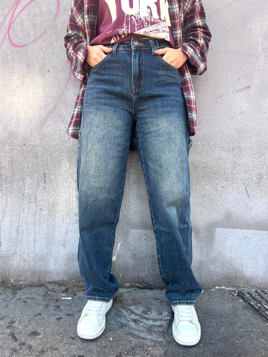 DENIM VITA ALTA WORK LAVAGGIO THE SAMIRA