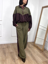 BOMBER JOGGER BICOLORE ELENA VERDE SUSY MIX