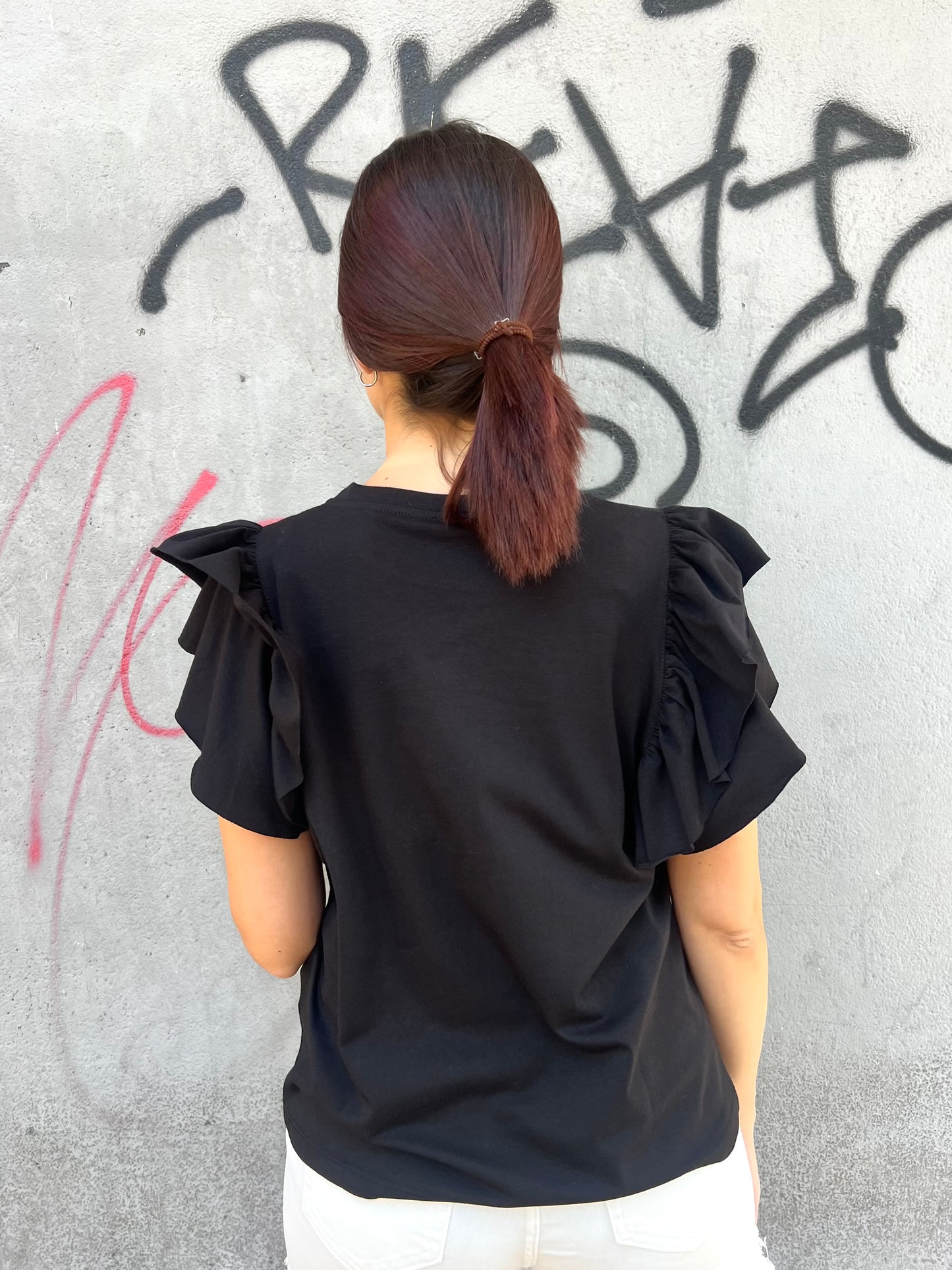 SUSY MIX T-SHIRT MANICA GALA TERESANNA NERO
