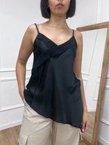 CANOTTA SATIN ASIMMETRICA IRMA NERO