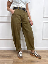 PANTALONE BALLON STELLINA TELA DENIM FANGO SUSY MIX