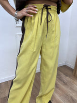 PANTALONE LACCIO BANDA CUPRO IRINA GIALLO MOTEL
