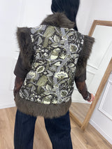 GILET JACQUARD & ECOFUR MORO SUSY MIX