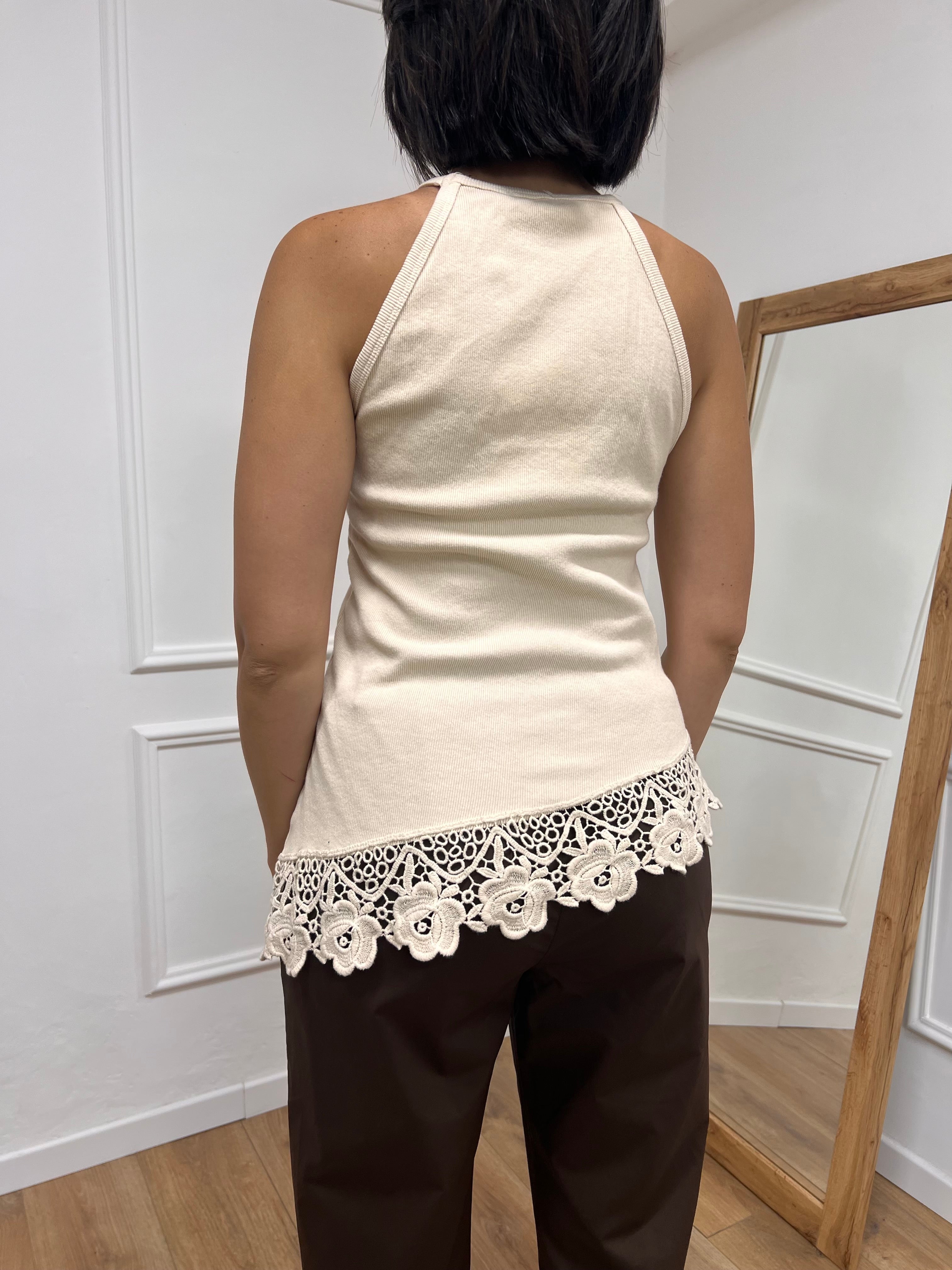 CANOTTA COSTINE PIZZO ASIMMETRICO BURRO SUSY MIX