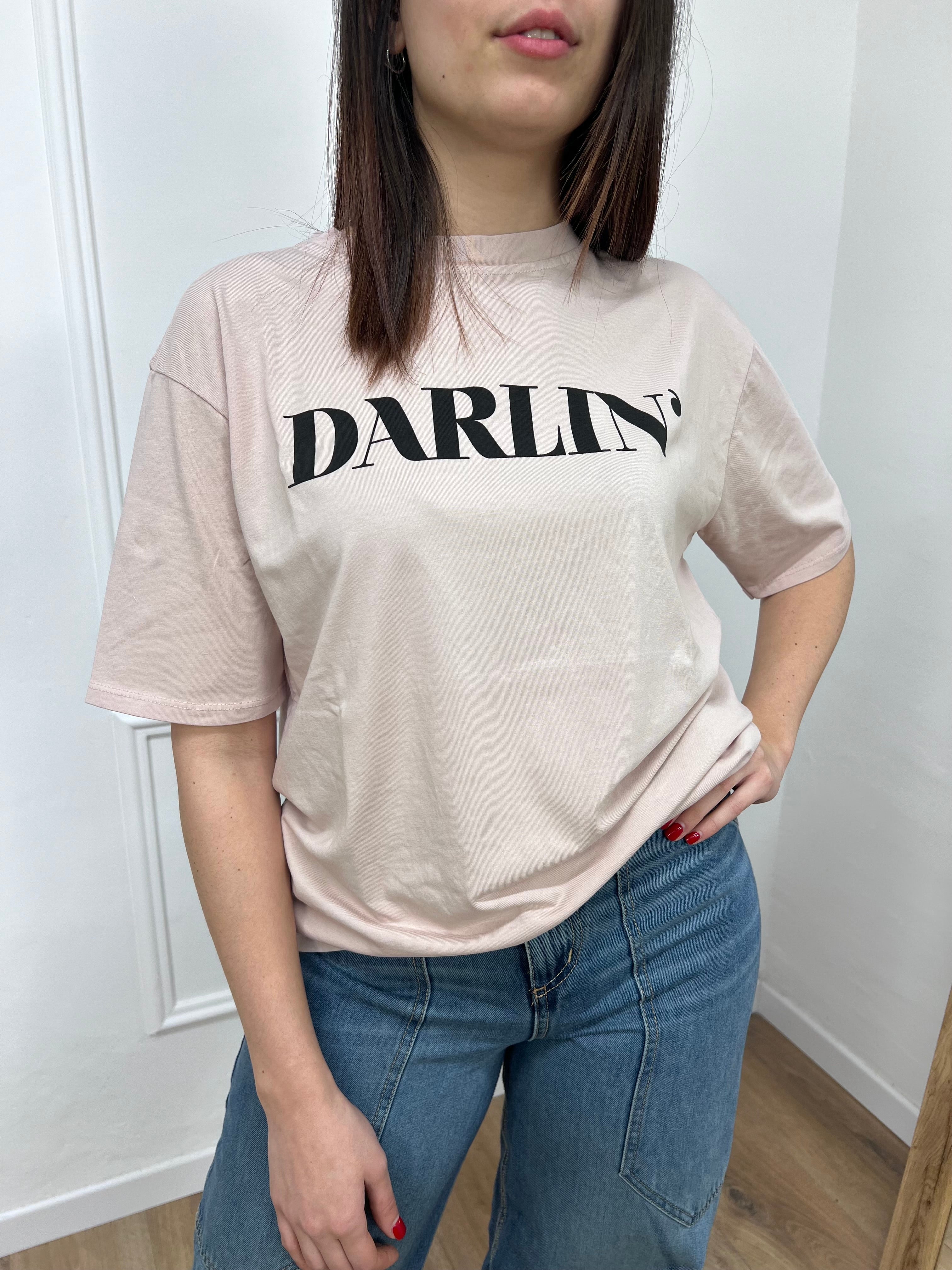 T-SHIRT M/C GIROCOLLO “DARLING” CIPRIA SUSY MIX