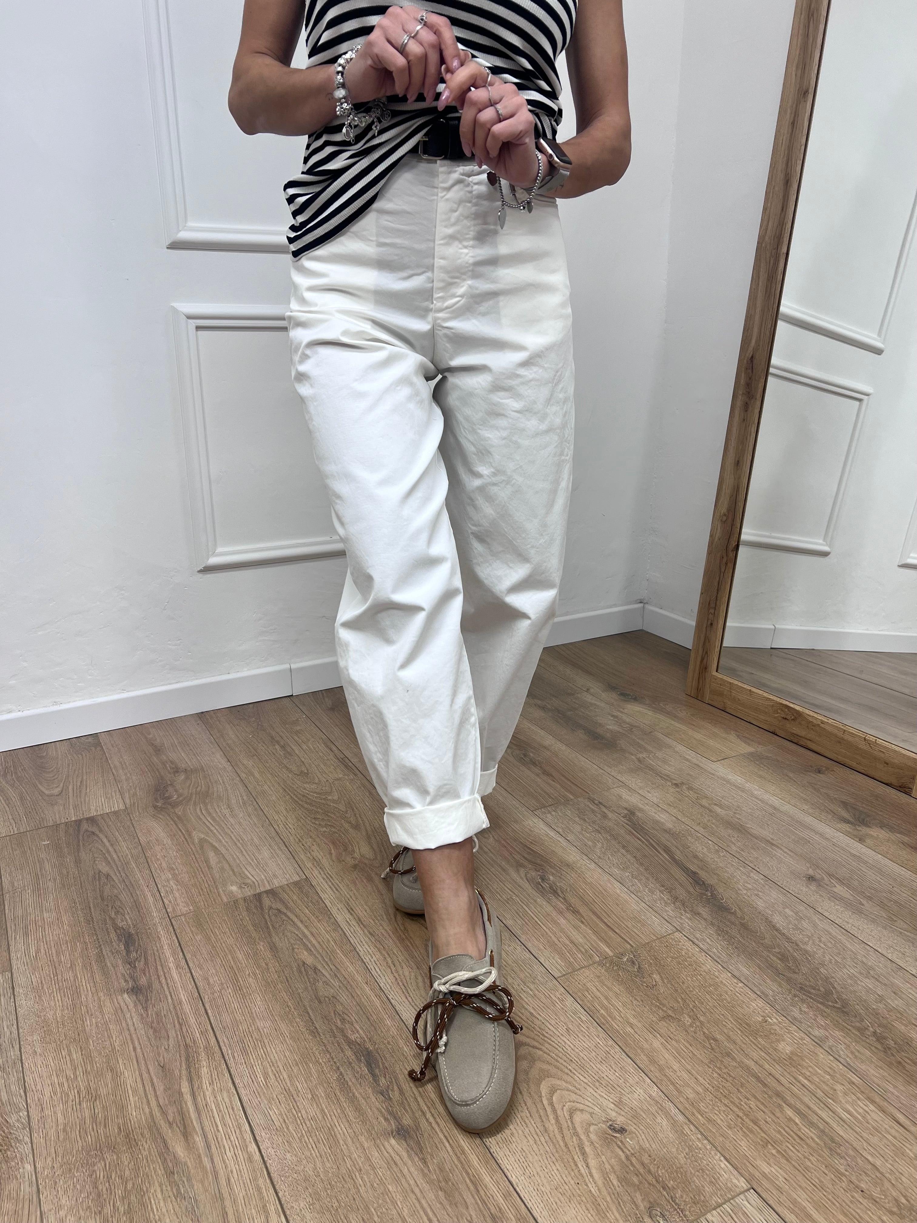 PANTALONE VITA ALTA OVETTO” CUORE” LATTE SUSY MIX