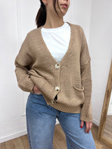 CARDIGAN FILO OVER TASCHE BENEDETTA CORDA SUSY MIX