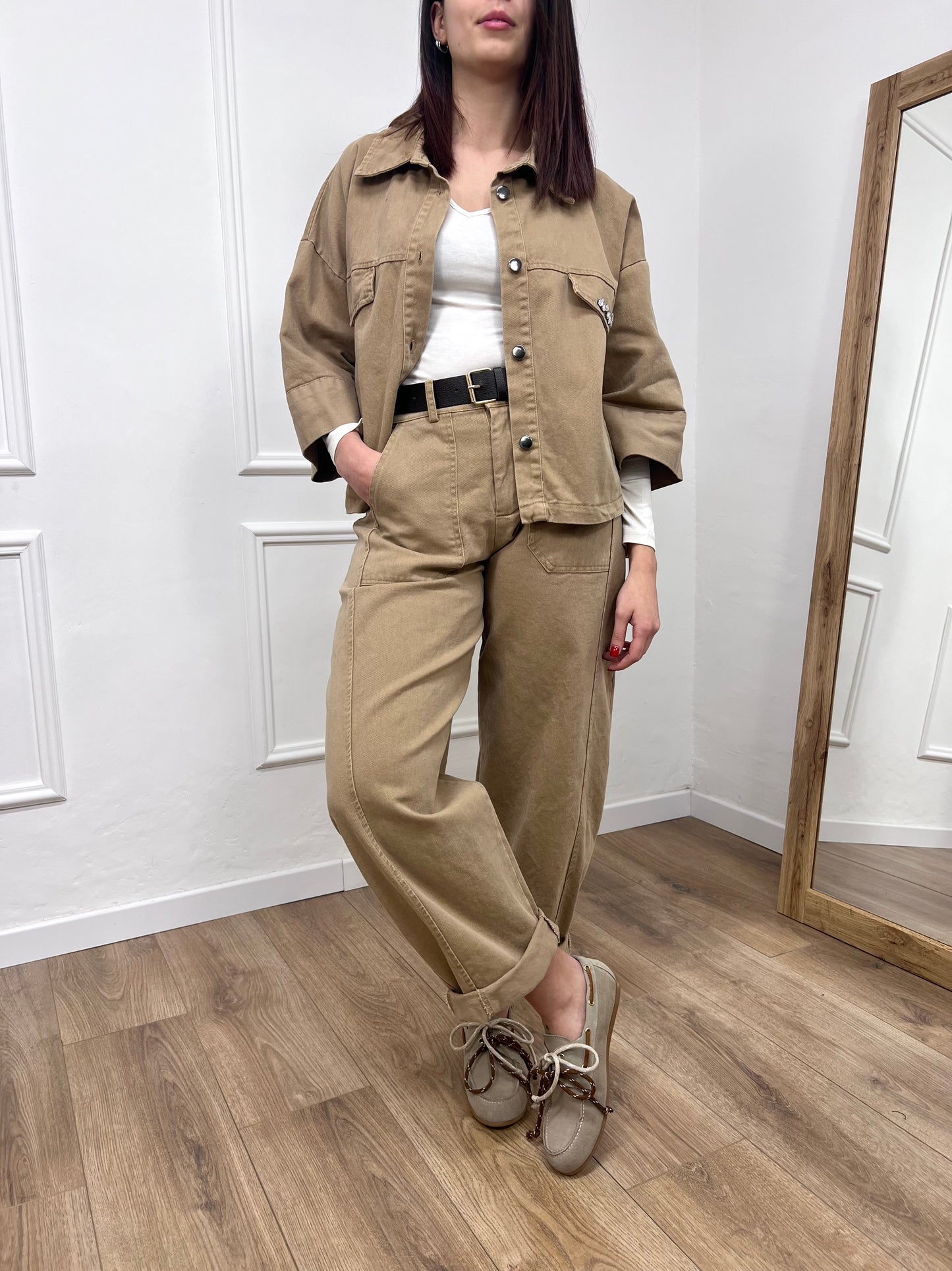 SUSY MIX PANTALONE BALLON STELLINA CAMEL