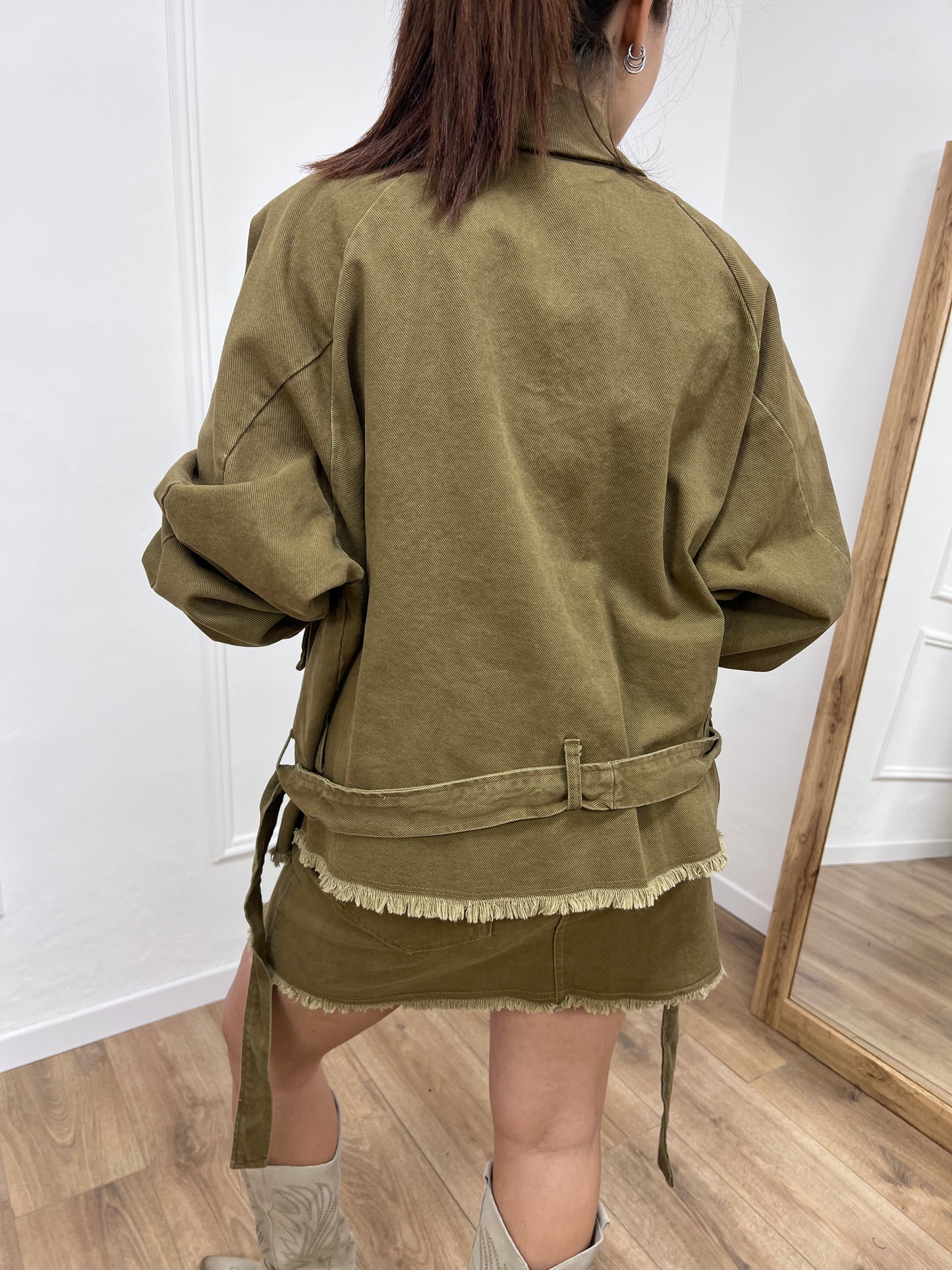 SUSY MIX GIACCA CON CINTURA BEA FANGO