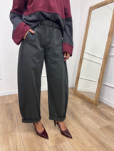 PANTALONE BALLON STELLINA TELA DENIM PIOMBO SUSY MIX