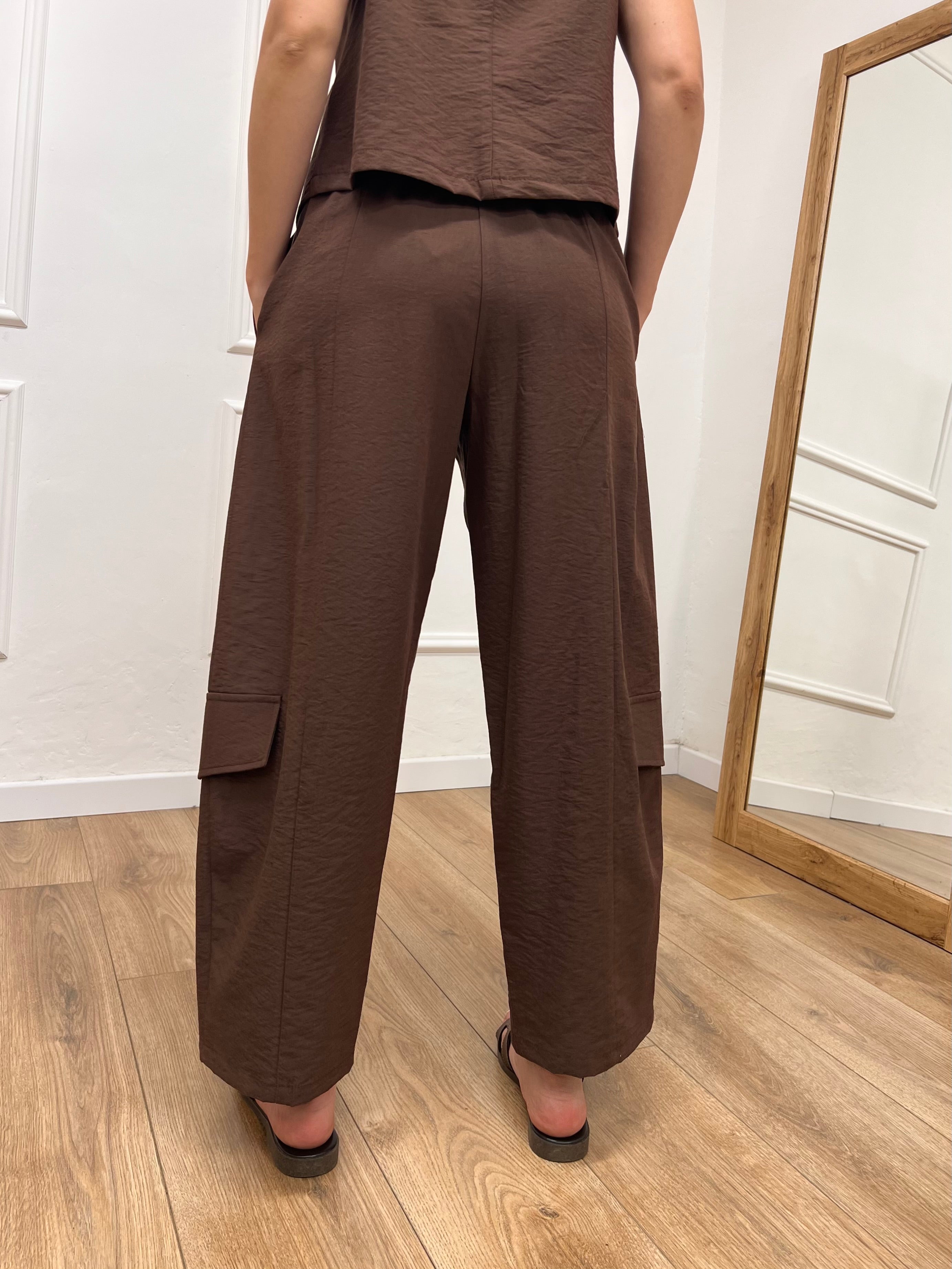 PANTALONE OVETTO CARGO SILVIA CAFFÈ SUSY MIX