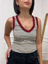 CANOTTA COSTINE RIGATA SCOLLO V INDIA GIOIA SUSY MIX