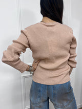 CARDIGAN BOTTONCINI COSTE LUREX MALEN ROSA SUSY MIX